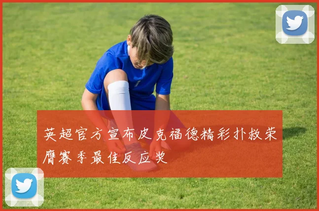 英超官方宣布皮克福德精彩扑救荣膺赛季最佳反应奖